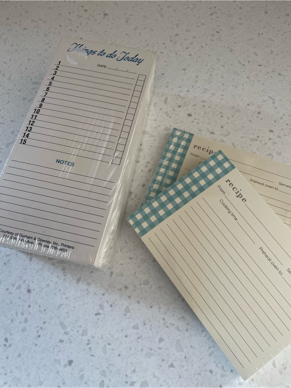 Organization Set - Check Recipe & To-Do Notepad Set